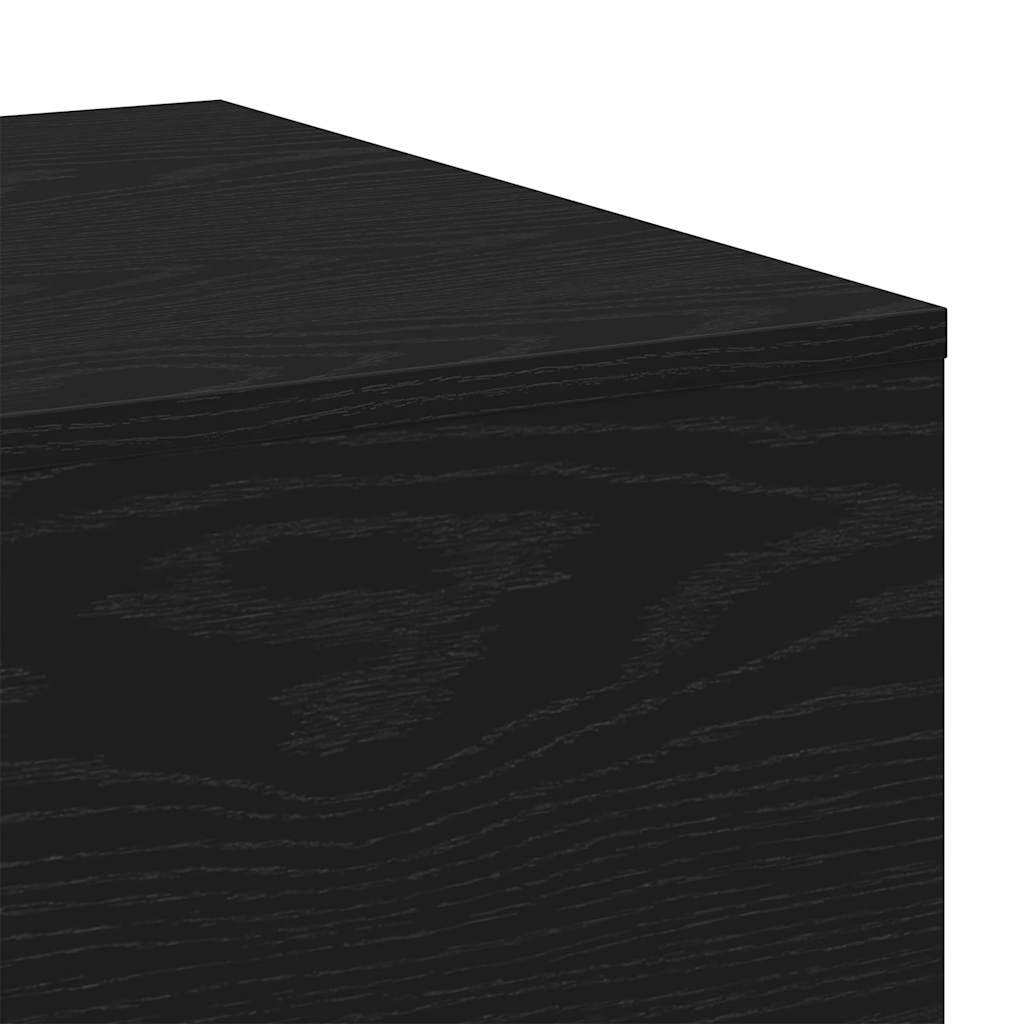 Salontafel Zwart Eiken 100 x 49,5 x 31 cm Bewerkt hout is nu te koop bij PeponiXL, paradijselijk wonen!