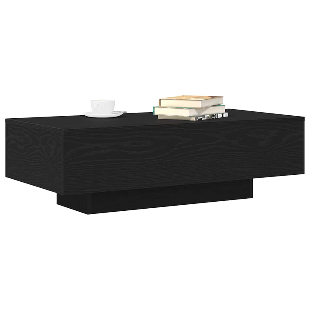 Salontafel Zwart Eiken 100 x 49,5 x 31 cm Bewerkt hout is nu te koop bij PeponiXL, paradijselijk wonen!