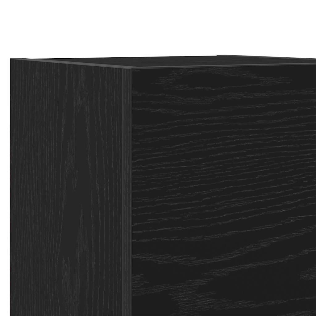 Wandgemonteerde TV-kast 2 pcs Zwart eiken 30,5 x 30 x 30 cm is nu te koop bij PeponiXL, paradijselijk wonen!