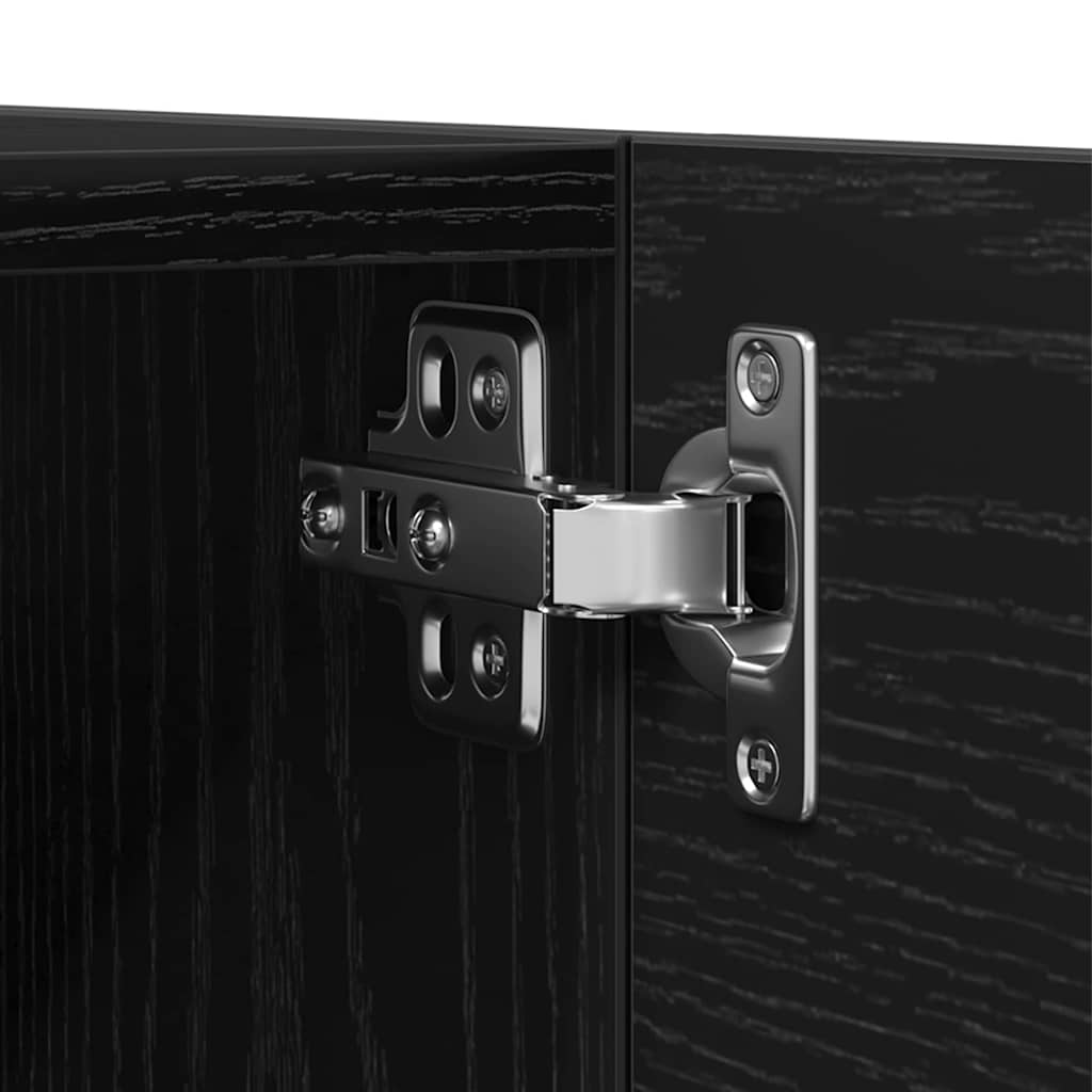 Wandgemonteerde TV-kast 2 pcs Zwart eiken 30,5 x 30 x 30 cm is nu te koop bij PeponiXL, paradijselijk wonen!