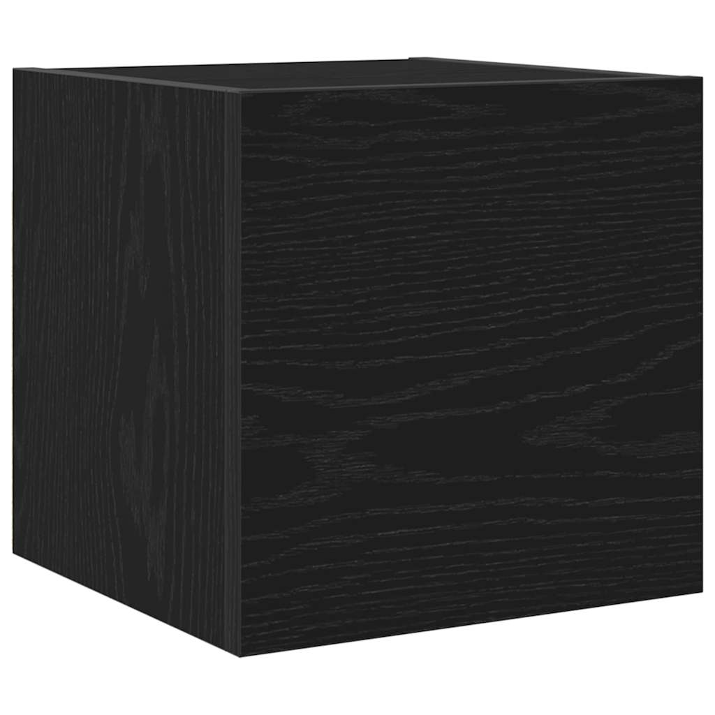 Wandgemonteerde TV-kast 2 pcs Zwart eiken 30,5 x 30 x 30 cm is nu te koop bij PeponiXL, paradijselijk wonen!