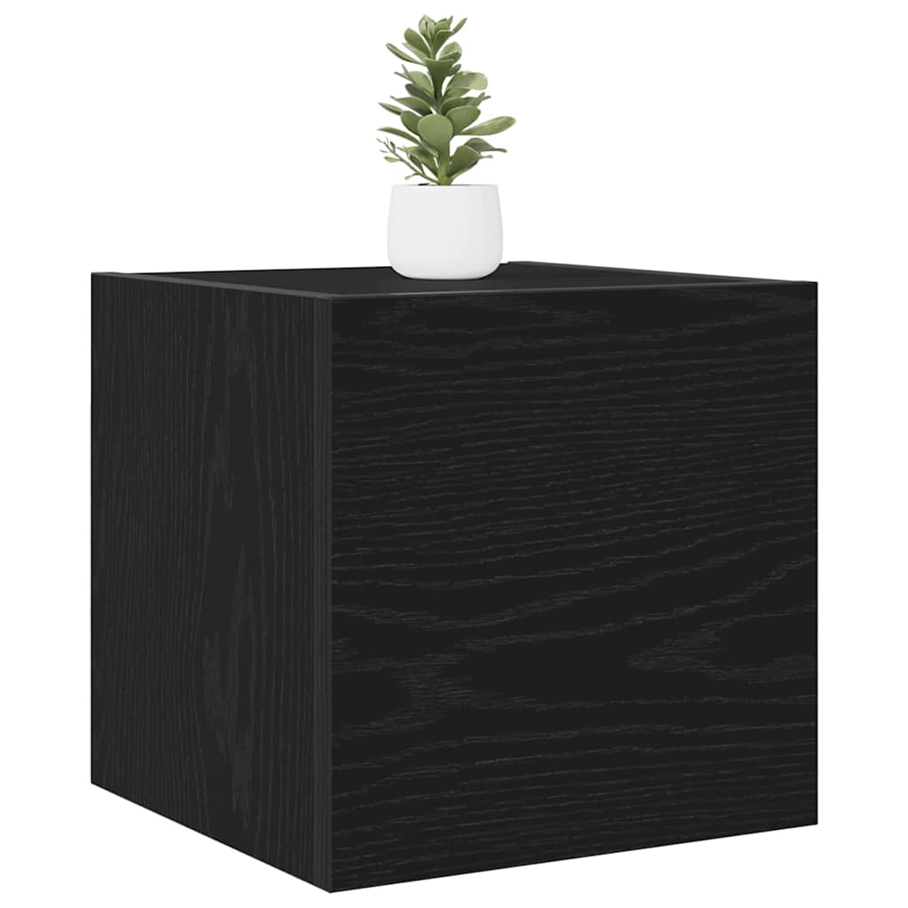 Wandgemonteerde TV-kast 2 pcs Zwart eiken 30,5 x 30 x 30 cm is nu te koop bij PeponiXL, paradijselijk wonen!