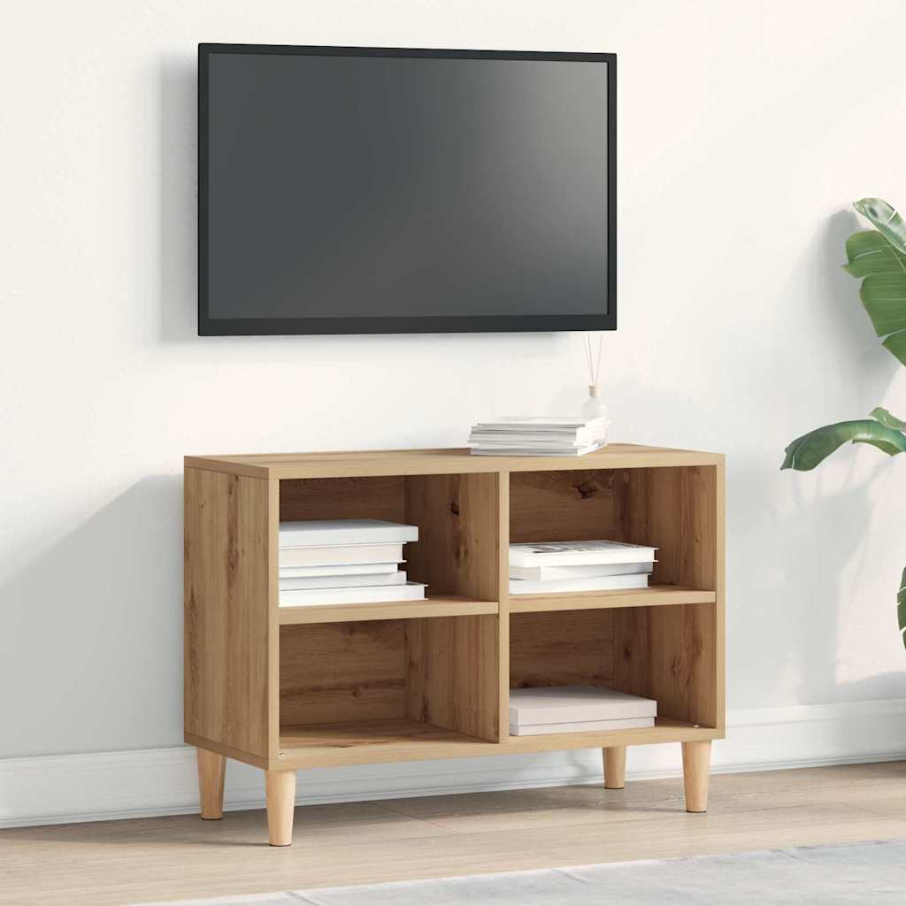 TV-kast artisian oak 69,5 x 30 x 50 cm Bewerkt hout is nu te koop bij PeponiXL, paradijselijk wonen!