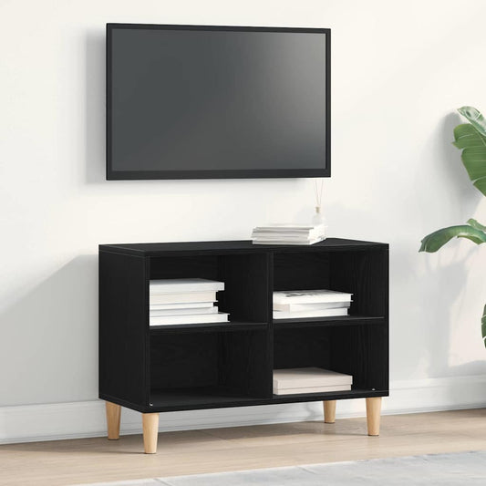 TV-kast Zwart Eiken 69,5 x 30 x 50 cm Bewerkt hout is nu te koop bij PeponiXL, paradijselijk wonen!