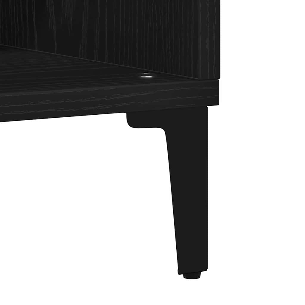 Dressoir Zwart Eiken 103,5 x 35 x 70 cm Bewerkt hout is nu te koop bij PeponiXL, paradijselijk wonen!