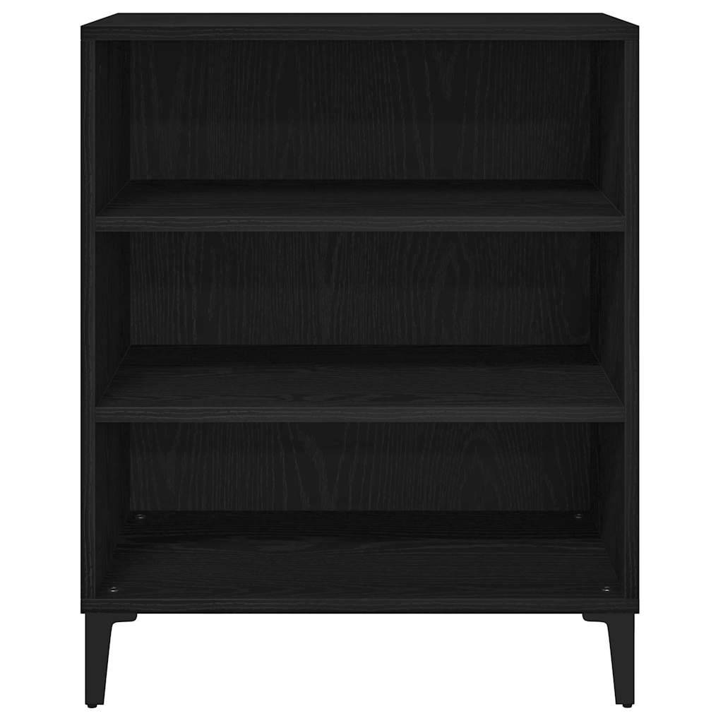 Dressoir Zwart Eiken 57 x 35 x 70 cm Bewerkt hout is nu te koop bij PeponiXL, paradijselijk wonen!