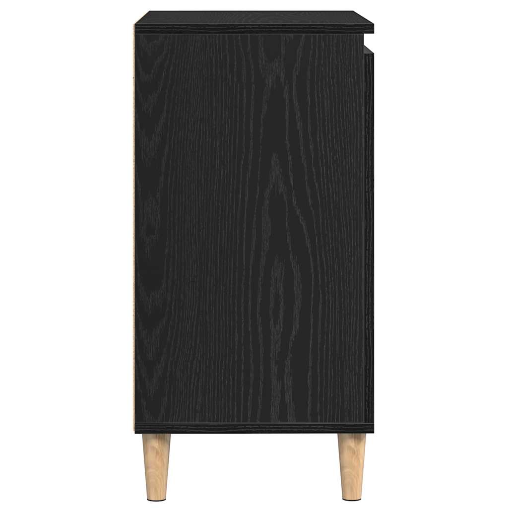 Dressoir Zwart 60 x 35 x 70 cm Bewerkt hout is nu te koop bij PeponiXL, paradijselijk wonen!