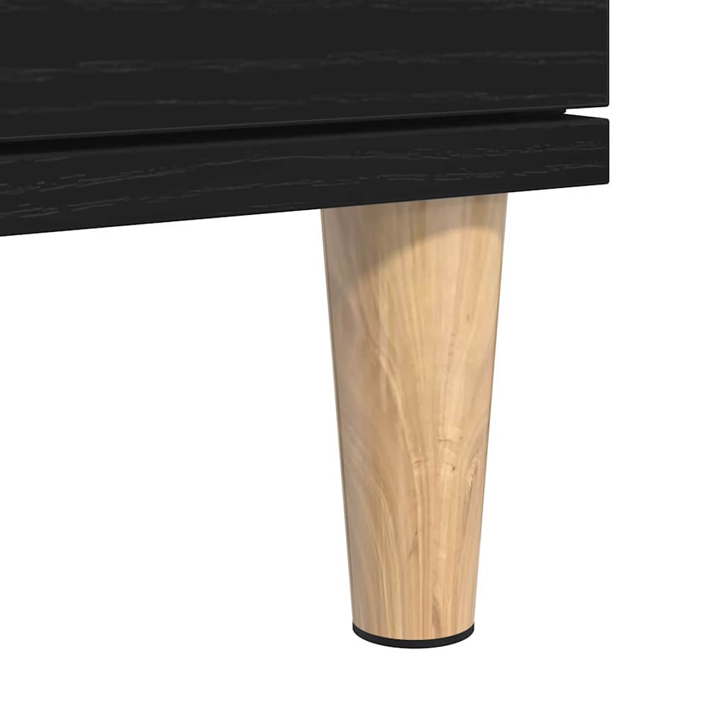 Dressoir met lade Zwart Eiken 60 x 35 x 70 cm Bewerkt hout is nu te koop bij PeponiXL, paradijselijk wonen!