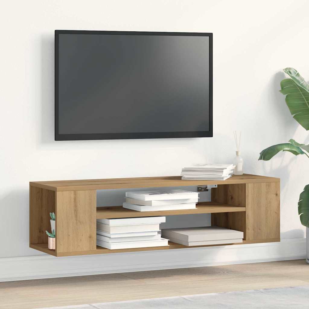 TV-kast artisian oak 100 x 30 x 26,5 cm Bewerkt hout is nu te koop bij PeponiXL, paradijselijk wonen!
