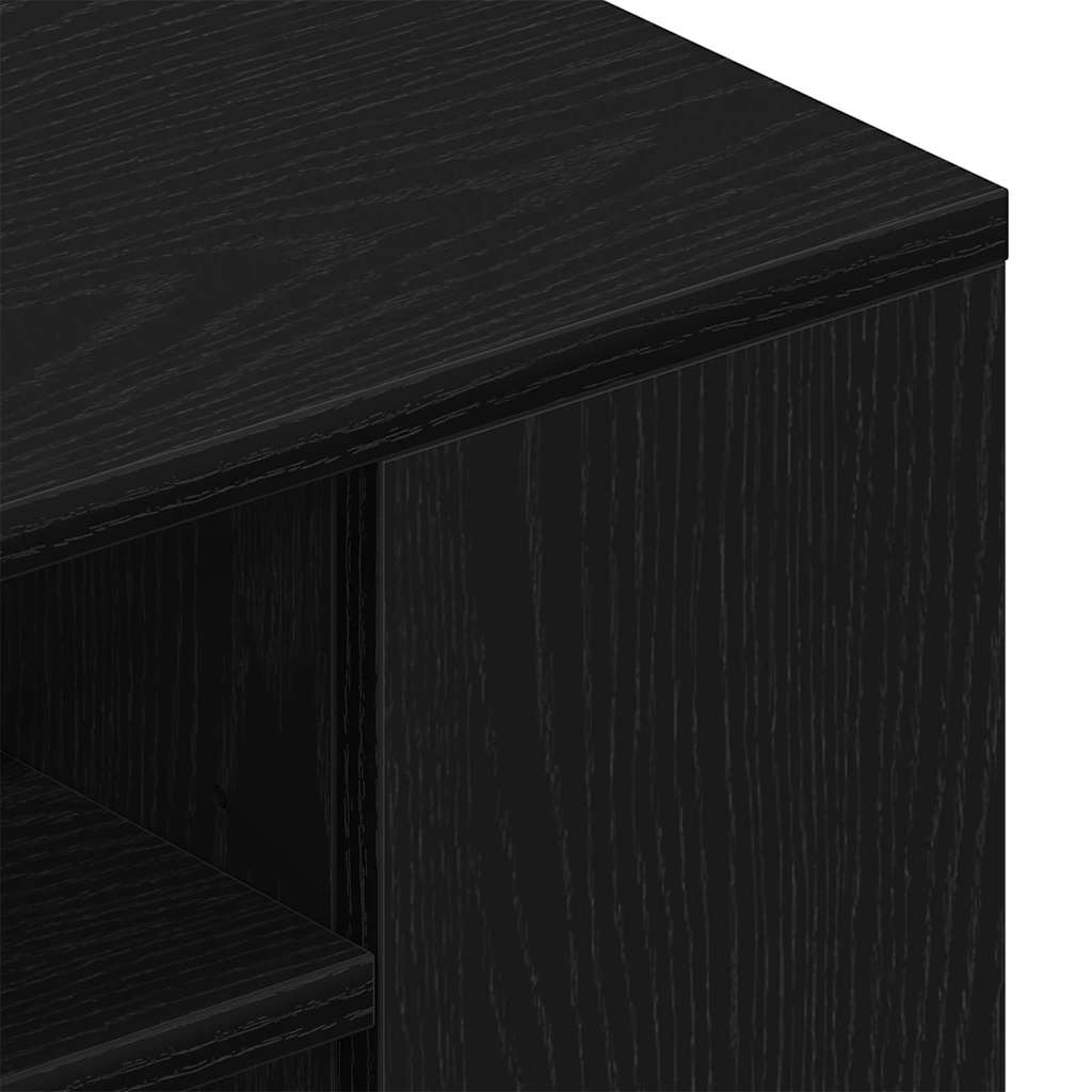 TV-kast Zwart Eiken 100 x 30 x 26,5 cm Bewerkt hout is nu te koop bij PeponiXL, paradijselijk wonen!