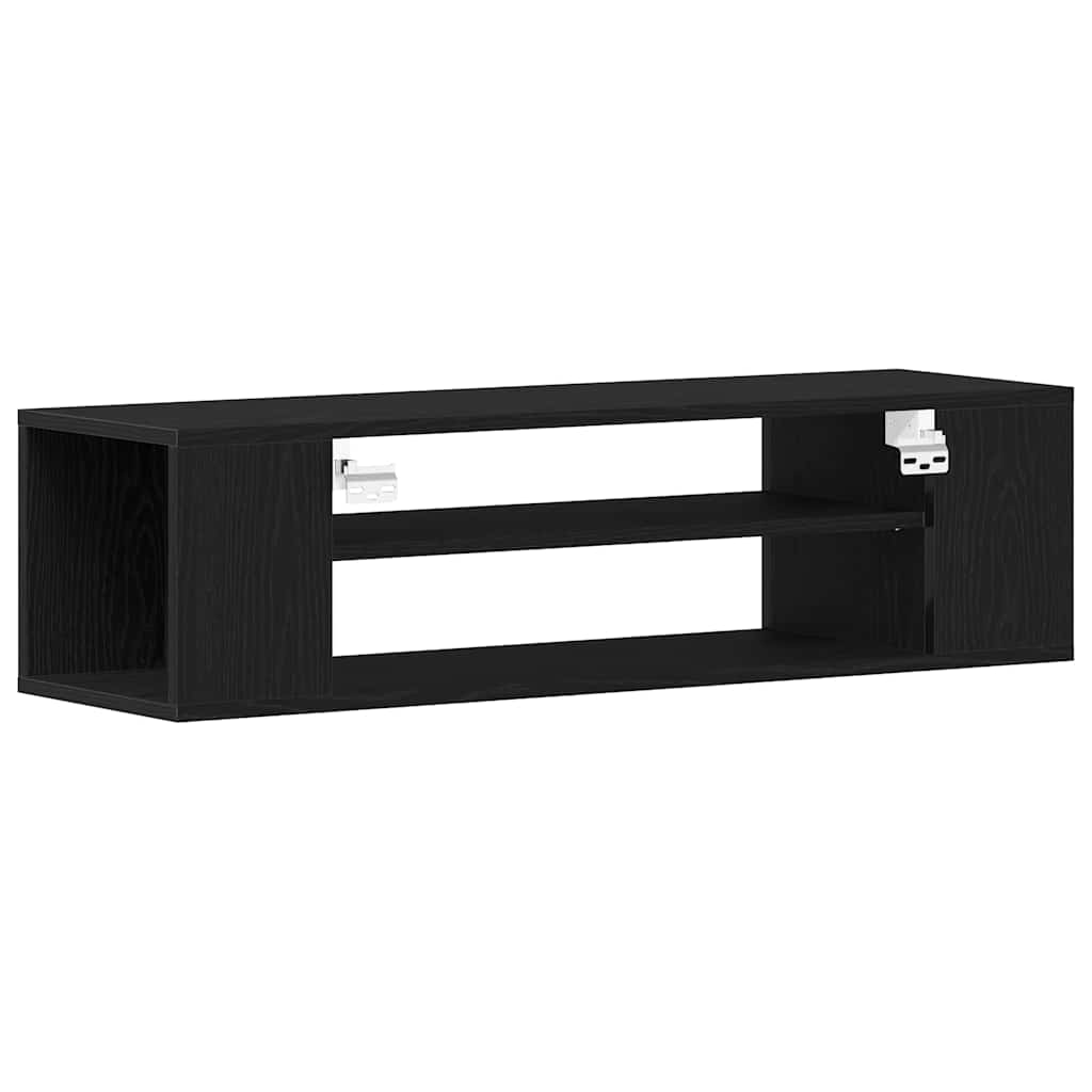 TV-kast Zwart Eiken 100 x 30 x 26,5 cm Bewerkt hout is nu te koop bij PeponiXL, paradijselijk wonen!