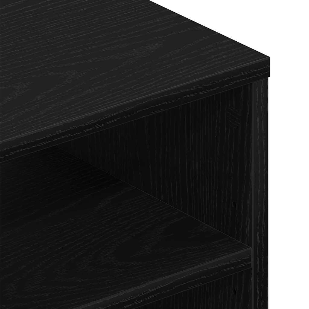 Wandplank met plank Zwart Eiken 102 x 30 x 29 cm Bewerkt hout is nu te koop bij PeponiXL, paradijselijk wonen!