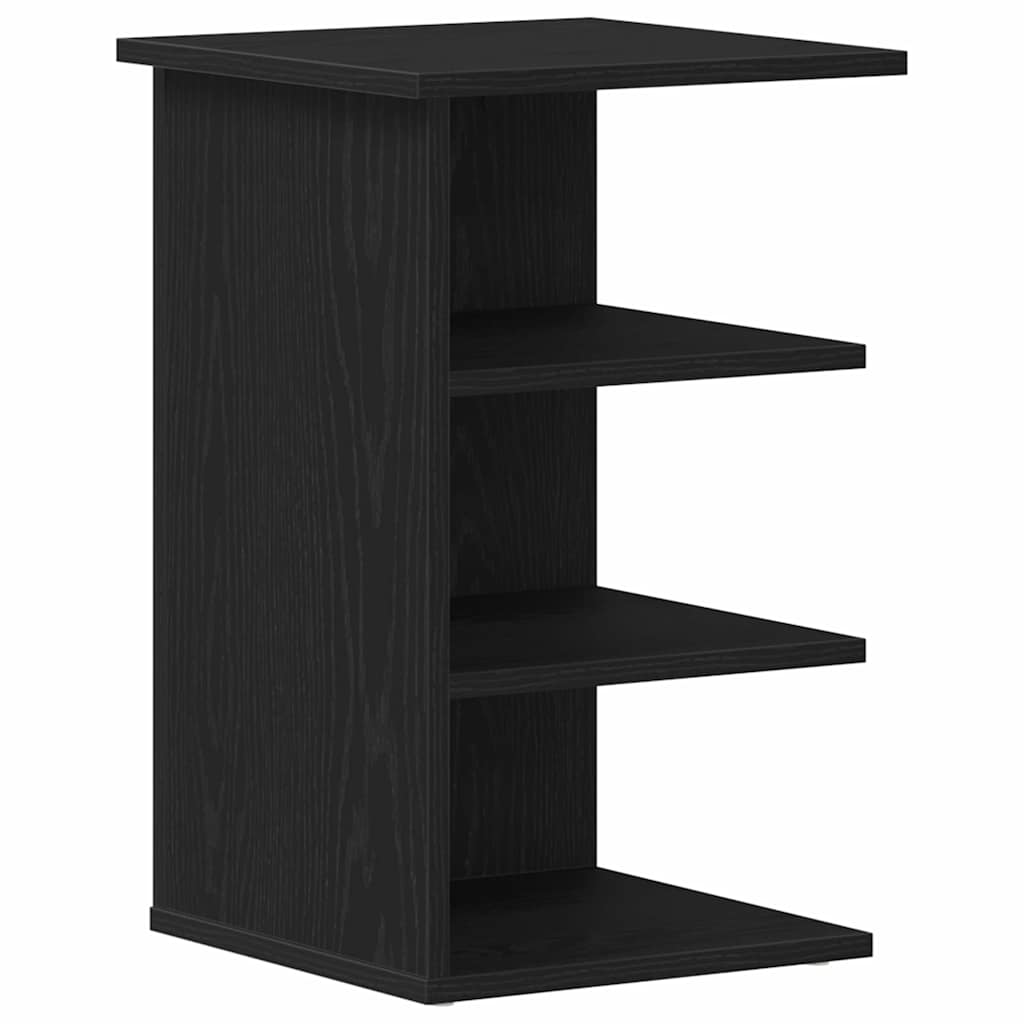 Bijzetkast Zwart Eiken 35 x 35 x 55 cm Bewerkt hout is nu te koop bij PeponiXL, paradijselijk wonen!