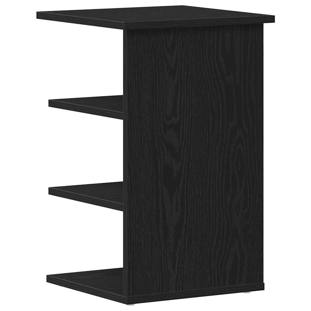 Bijzetkast Zwart Eiken 35 x 35 x 55 cm Bewerkt hout is nu te koop bij PeponiXL, paradijselijk wonen!