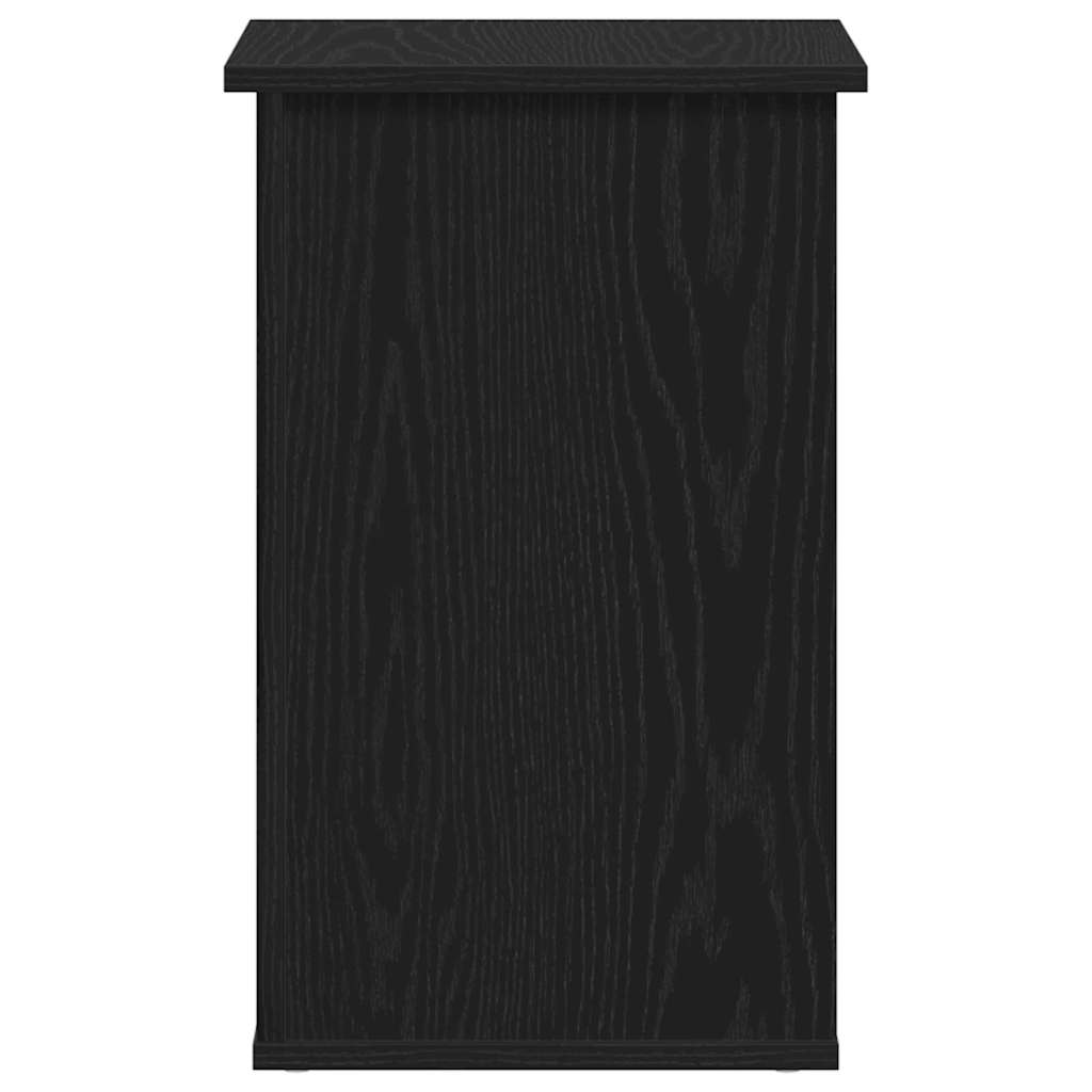 Bijzetkast Zwart Eiken 35 x 35 x 55 cm Bewerkt hout is nu te koop bij PeponiXL, paradijselijk wonen!