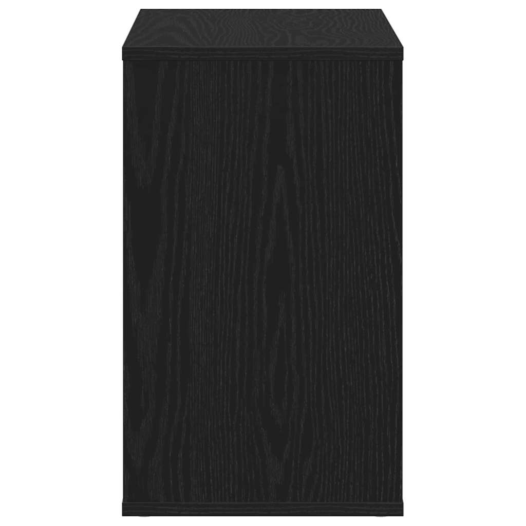 Dressoir met lade Zwart Eiken 60 x 30 x 50 cm Bewerkt hout is nu te koop bij PeponiXL, paradijselijk wonen!