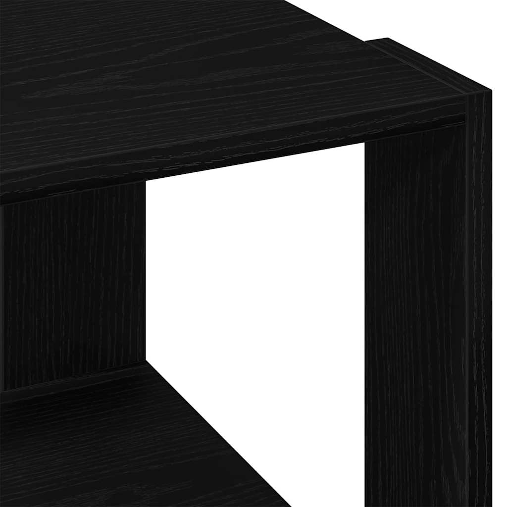 Salontafel Zwart Eiken 40 x 40 x 30 cm Bewerkt hout is nu te koop bij PeponiXL, paradijselijk wonen!