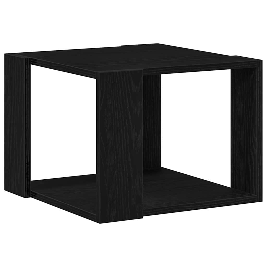 Salontafel Zwart Eiken 40 x 40 x 30 cm Bewerkt hout is nu te koop bij PeponiXL, paradijselijk wonen!
