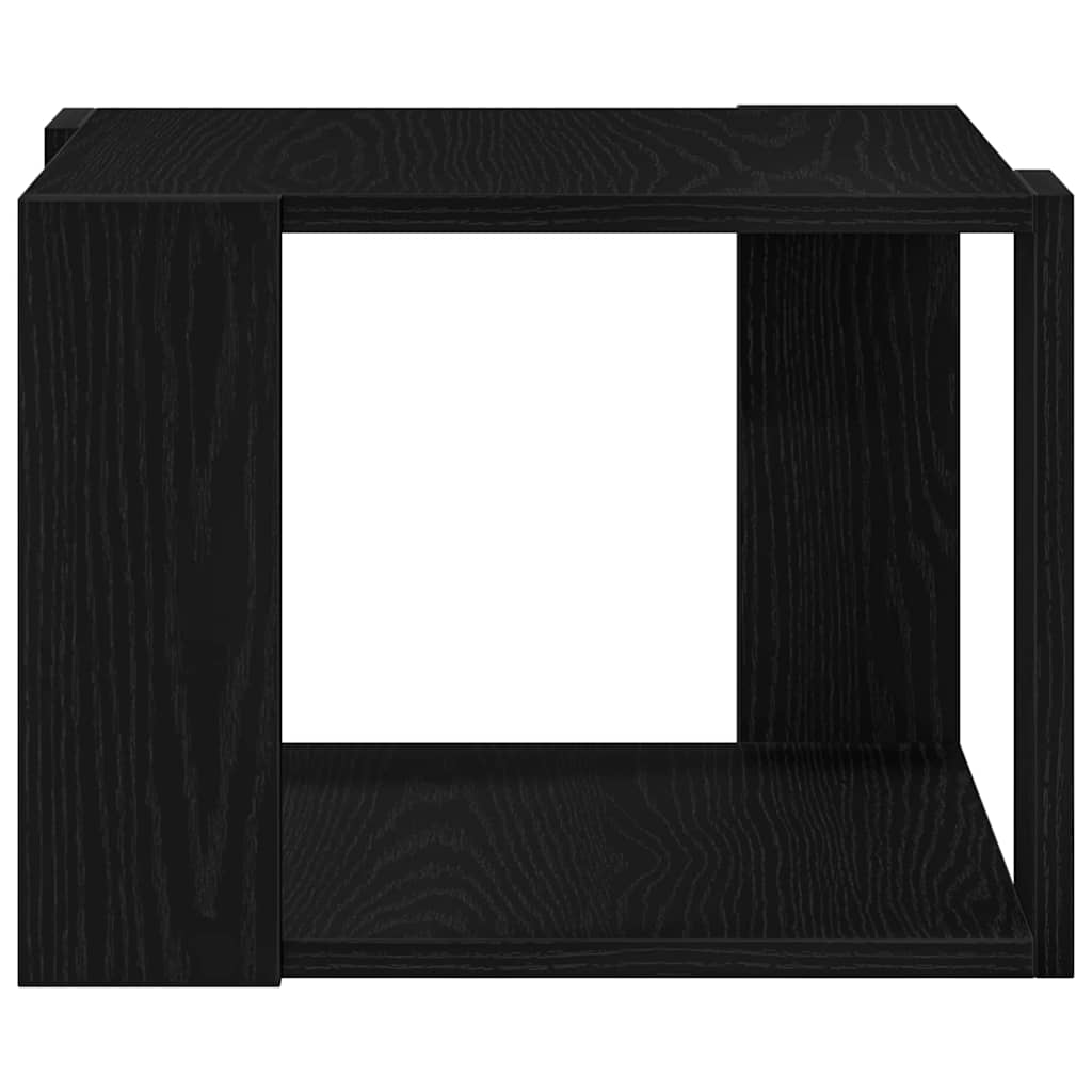 Salontafel Zwart Eiken 40 x 40 x 30 cm Bewerkt hout is nu te koop bij PeponiXL, paradijselijk wonen!