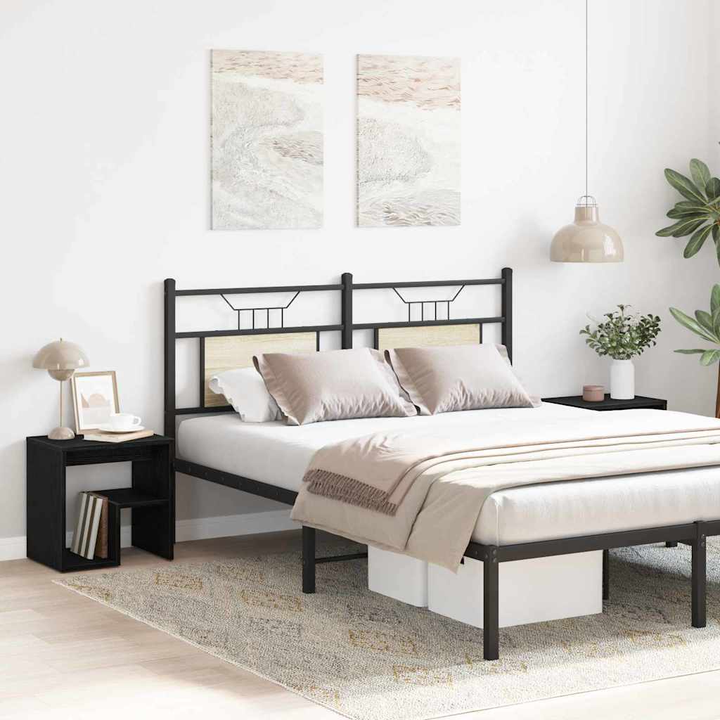 Nachtkastje 2 pcs Zwart Eiken 40 x 30 x 40 cm Bewerkt hout is nu te koop bij PeponiXL, paradijselijk wonen!