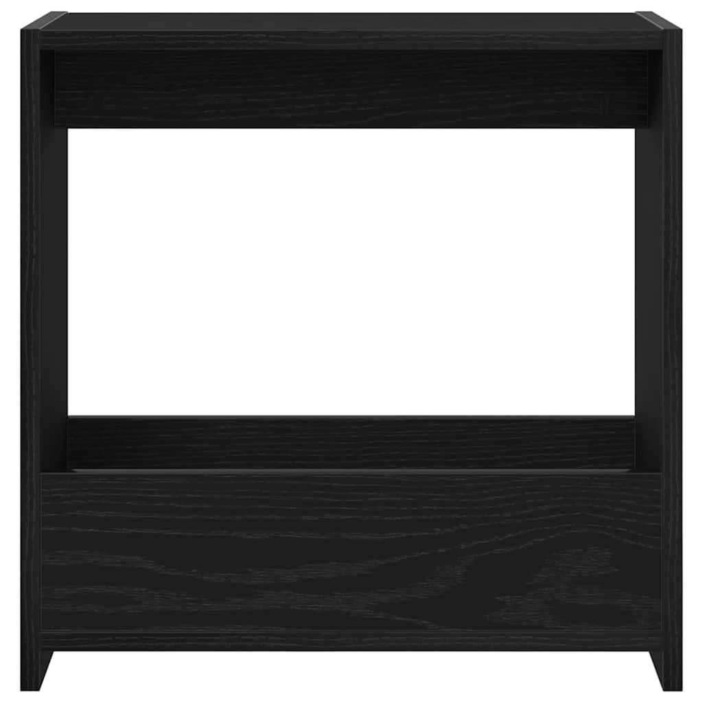 Bijzettafel Zwart Eiken 50 x 26 x 50 cm Bewerkt hout is nu te koop bij PeponiXL, paradijselijk wonen!