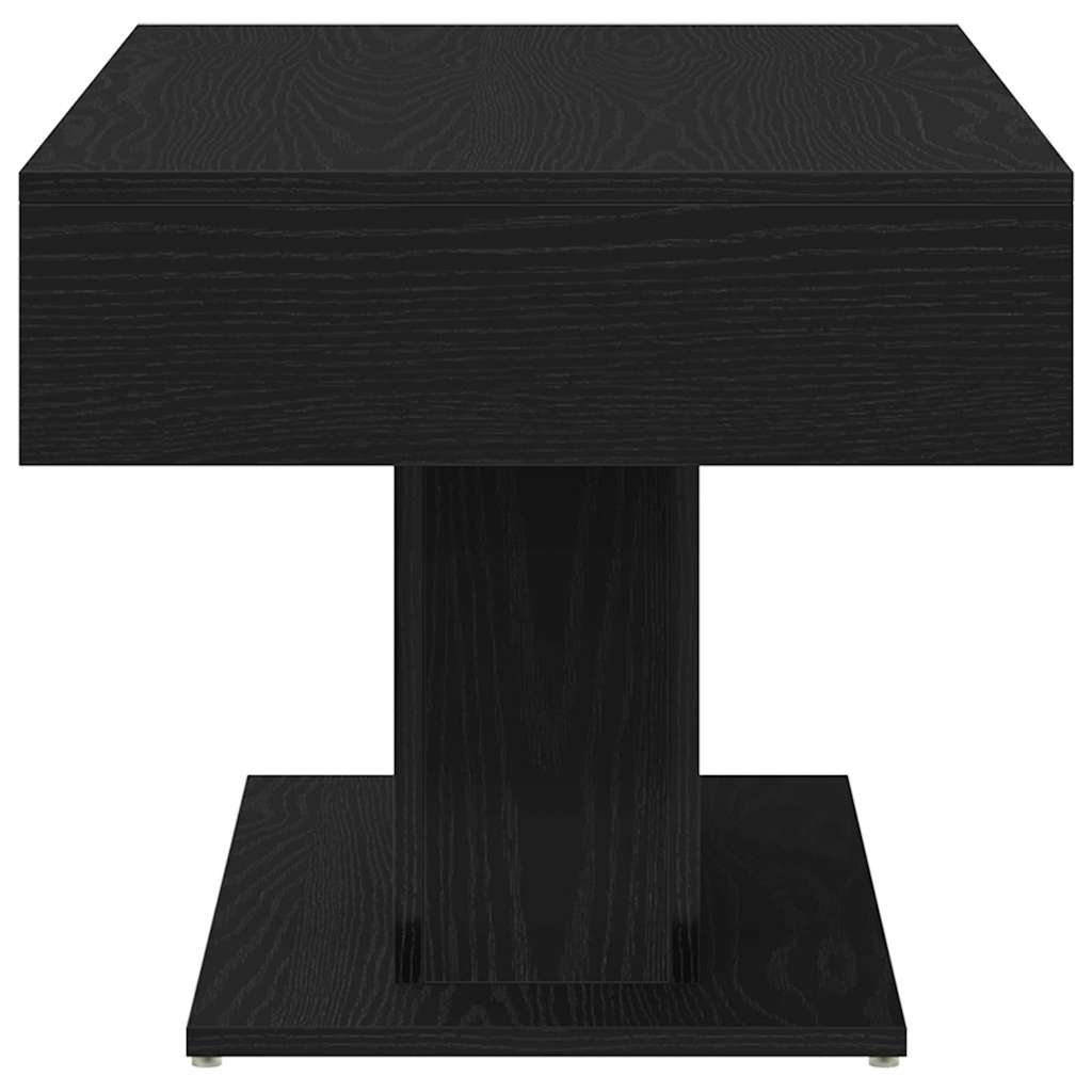 Salontafel Zwart Eiken 96 x 50 x 45 cm Bewerkt hout is nu te koop bij PeponiXL, paradijselijk wonen!