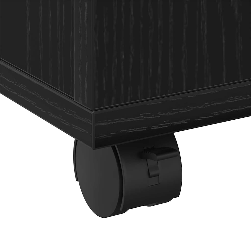 Salontafel Zwart Eiken 60 x 60 x 38 cm Bewerkt hout is nu te koop bij PeponiXL, paradijselijk wonen!