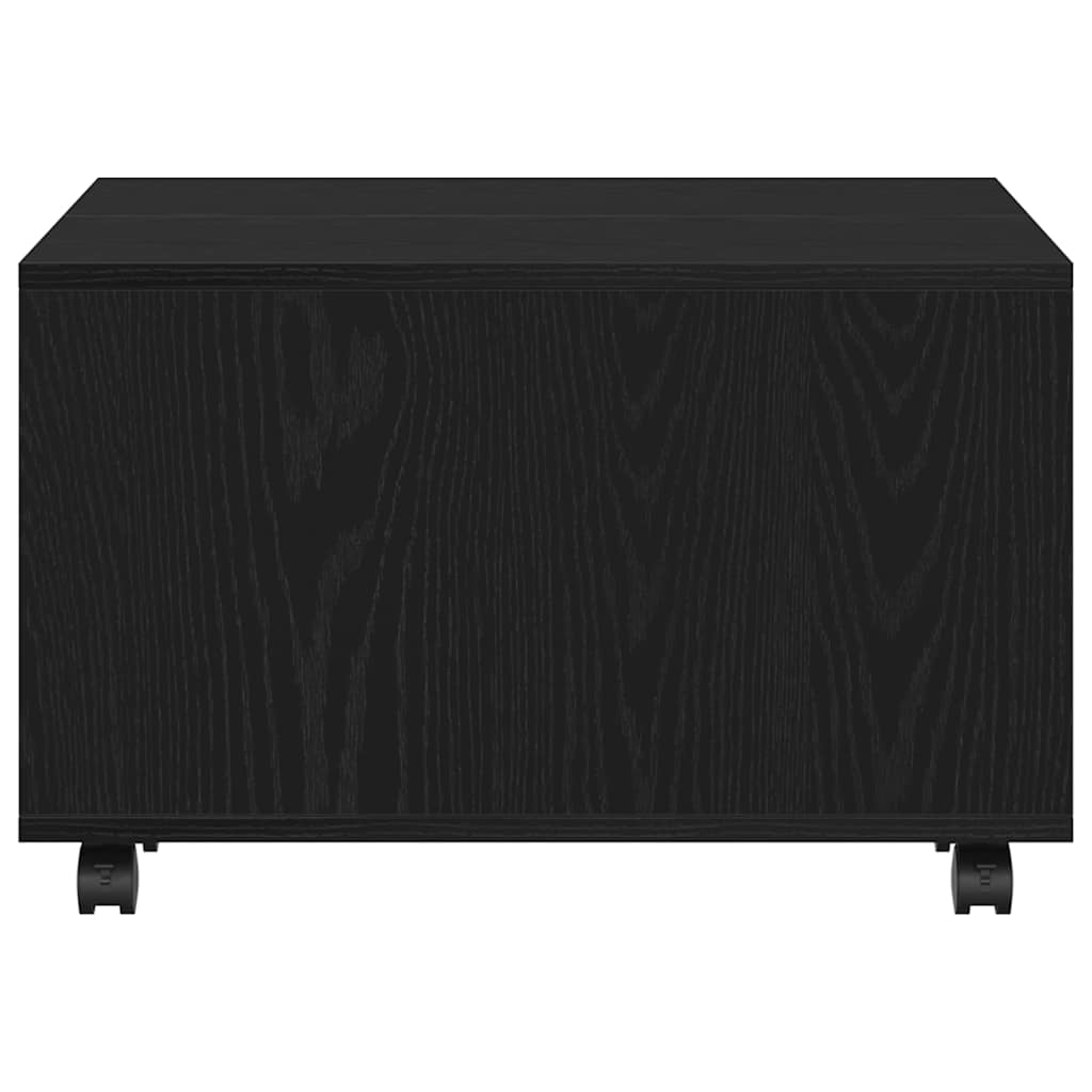 Salontafel Zwart Eiken 60 x 60 x 38 cm Bewerkt hout is nu te koop bij PeponiXL, paradijselijk wonen!