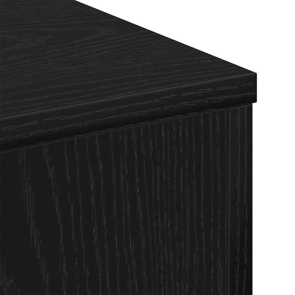 Salontafel Zwart Eiken 60 x 60 x 31,5 cm Bewerkt hout is nu te koop bij PeponiXL, paradijselijk wonen!