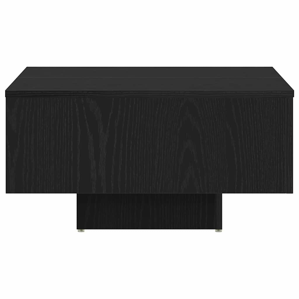 Salontafel Zwart Eiken 60 x 60 x 31,5 cm Bewerkt hout is nu te koop bij PeponiXL, paradijselijk wonen!