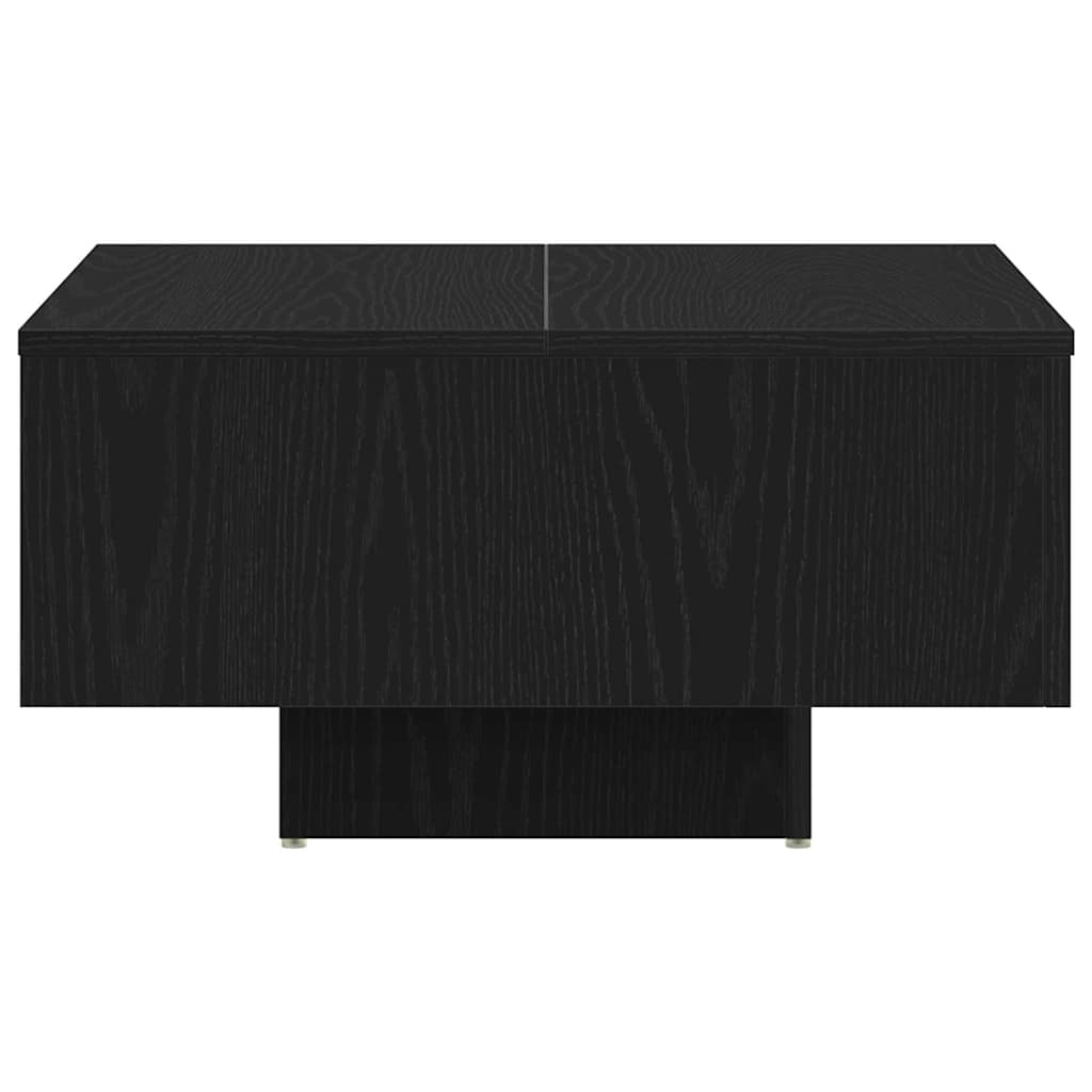 Salontafel Zwart Eiken 60 x 60 x 31,5 cm Bewerkt hout is nu te koop bij PeponiXL, paradijselijk wonen!