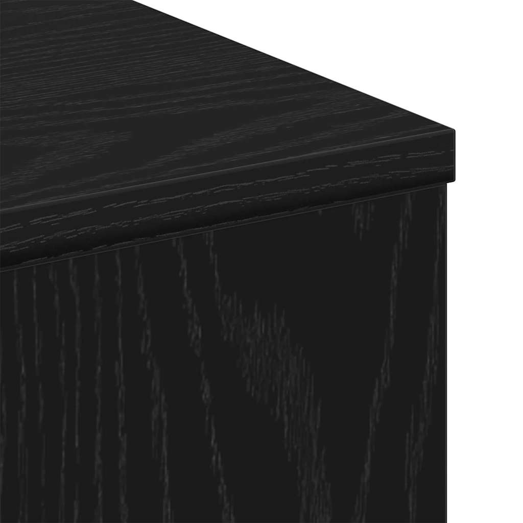Salontafel Zwart Eiken 90 x 67 x 33 cm Bewerkt hout is nu te koop bij PeponiXL, paradijselijk wonen!