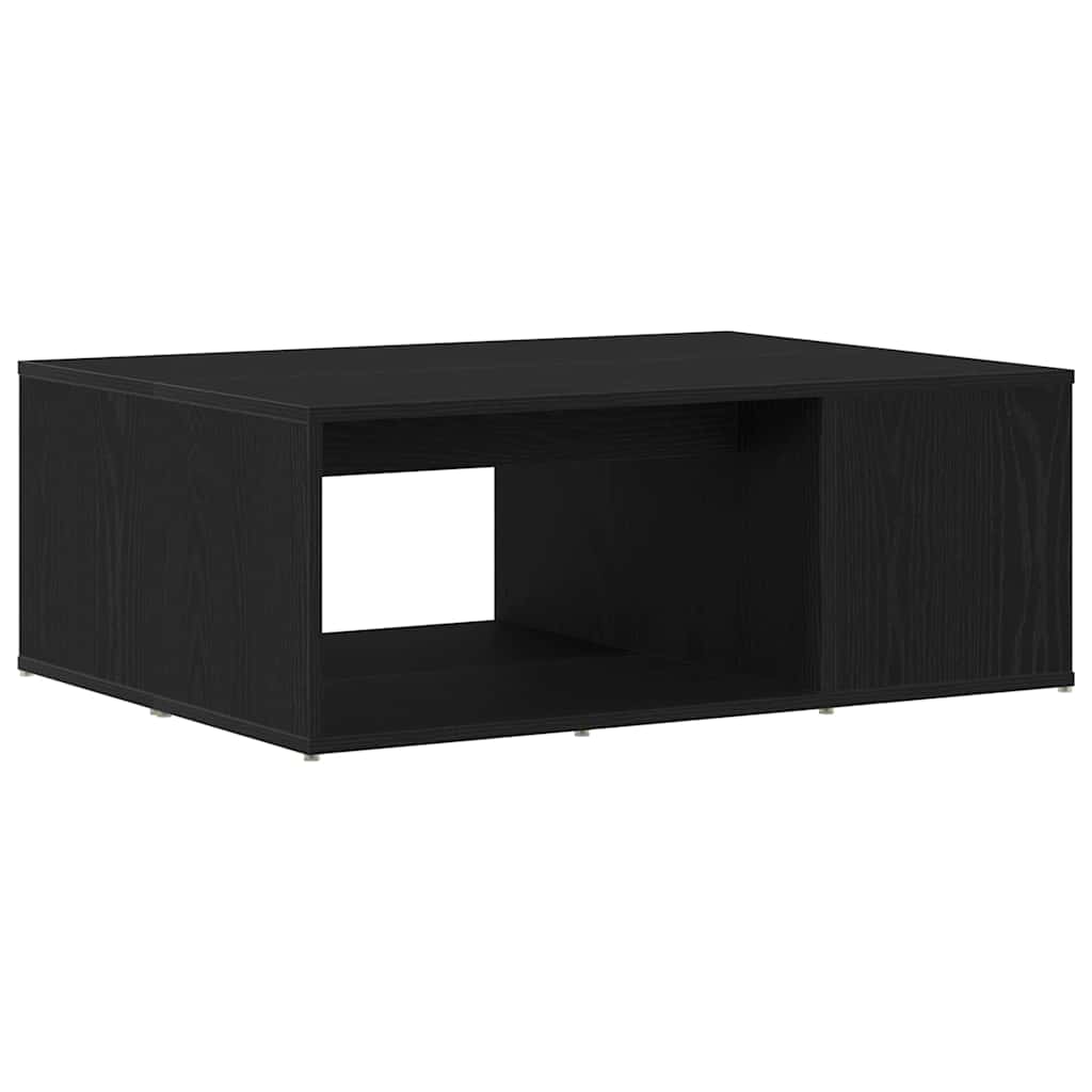 Salontafel Zwart Eiken 90 x 67 x 33 cm Bewerkt hout is nu te koop bij PeponiXL, paradijselijk wonen!