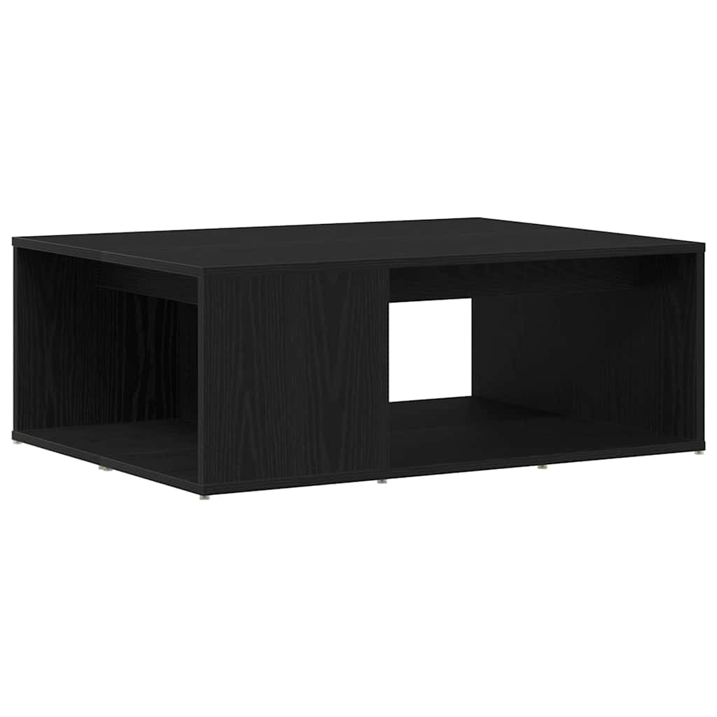 Salontafel Zwart Eiken 90 x 67 x 33 cm Bewerkt hout is nu te koop bij PeponiXL, paradijselijk wonen!