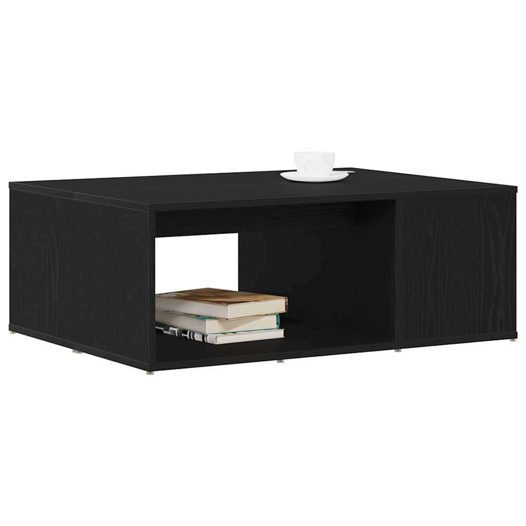 Salontafel Zwart Eiken 90 x 67 x 33 cm Bewerkt hout is nu te koop bij PeponiXL, paradijselijk wonen!