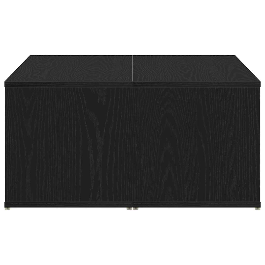 Salontafel Zwart Eiken 90 x 67 x 33 cm Bewerkt hout is nu te koop bij PeponiXL, paradijselijk wonen!