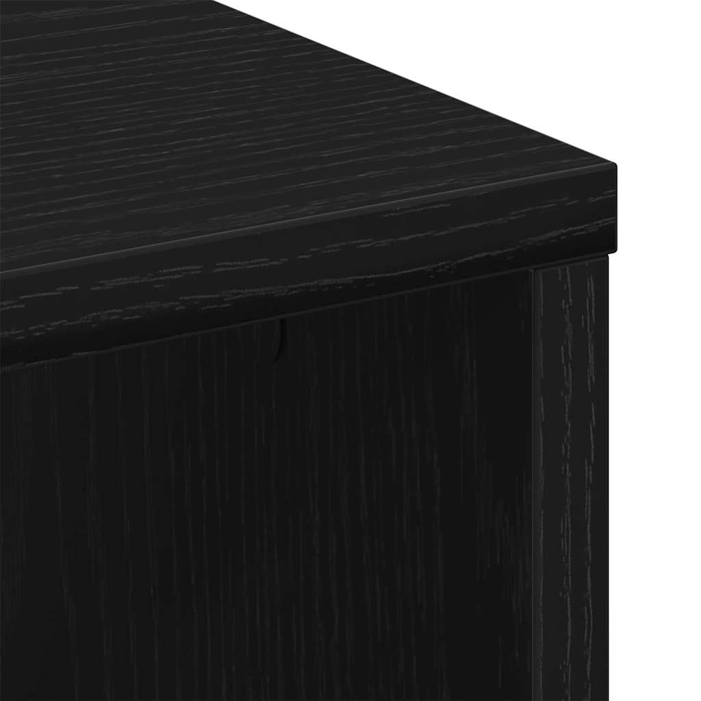Salontafel Zwart Eiken 100 x 50 x 40 cm Bewerkt hout is nu te koop bij PeponiXL, paradijselijk wonen!
