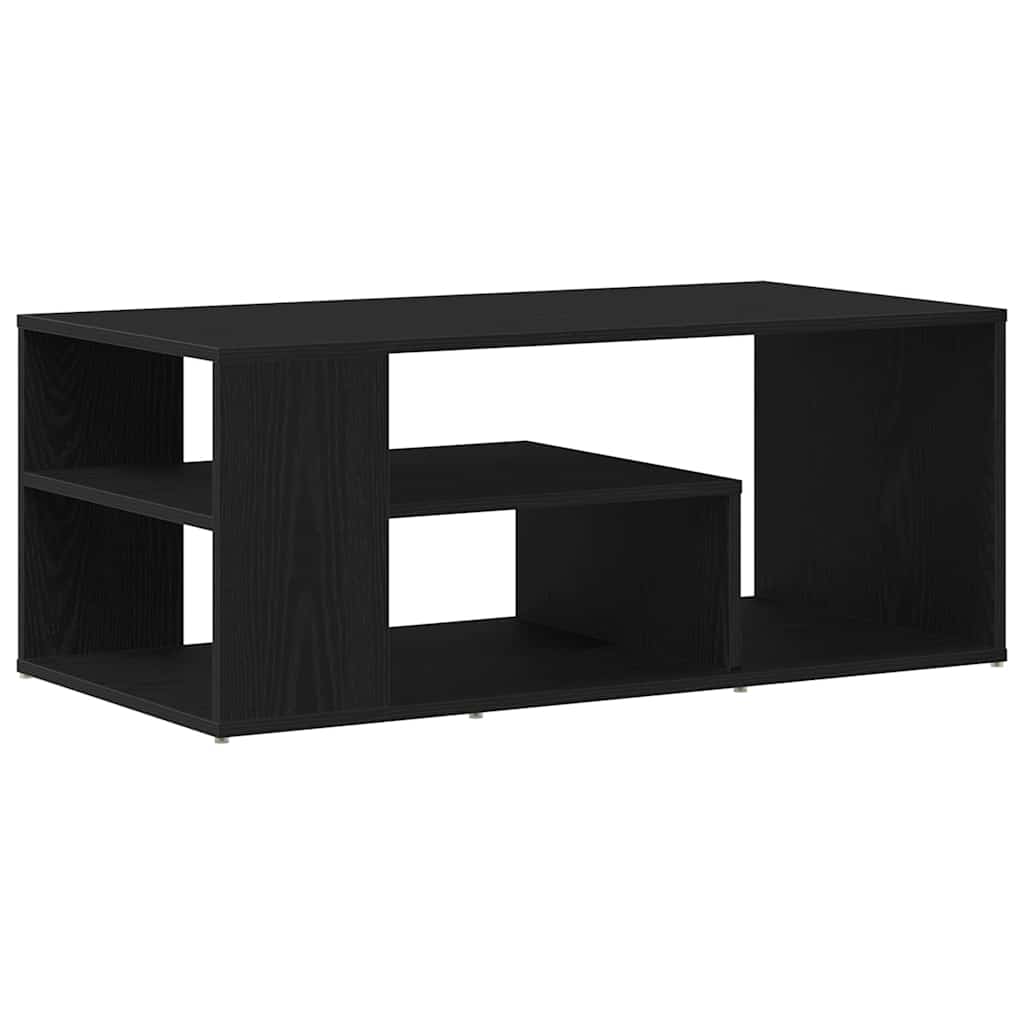 Salontafel Zwart Eiken 100 x 50 x 40 cm Bewerkt hout is nu te koop bij PeponiXL, paradijselijk wonen!