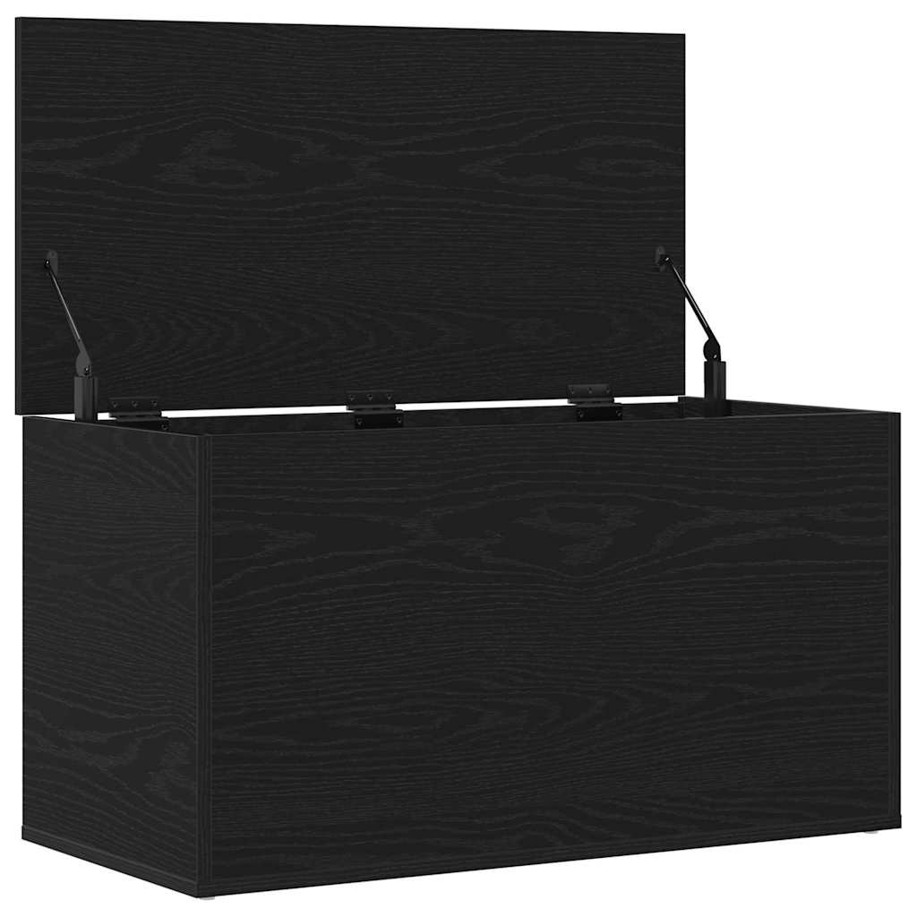 Opslagdoos met opslag Zwart Eiken 84 x 42 x 46 cm Bewerkt hout is nu te koop bij PeponiXL, paradijselijk wonen!