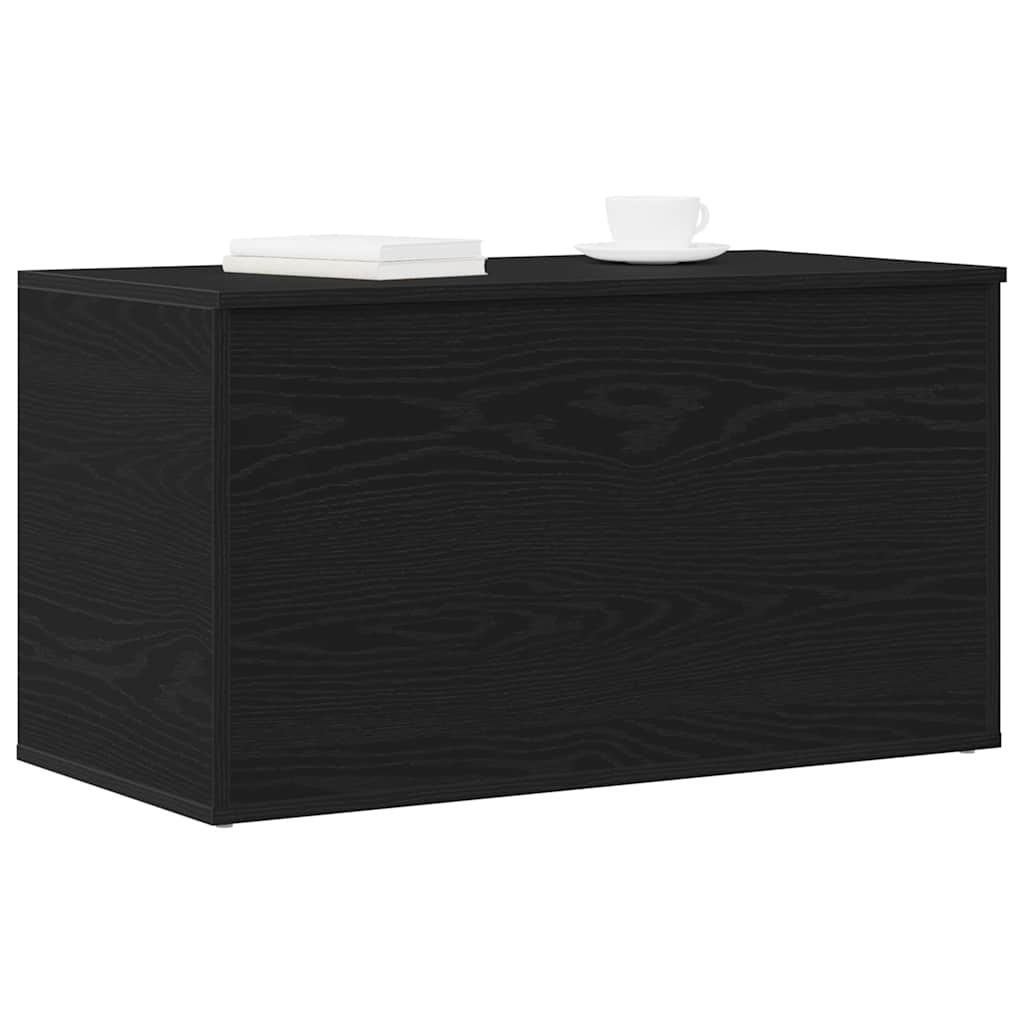 Opslagdoos met opslag Zwart Eiken 84 x 42 x 46 cm Bewerkt hout is nu te koop bij PeponiXL, paradijselijk wonen!