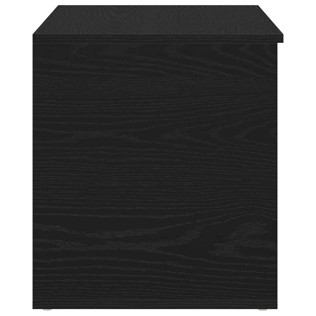 Opslagdoos met opslag Zwart Eiken 84 x 42 x 46 cm Bewerkt hout is nu te koop bij PeponiXL, paradijselijk wonen!