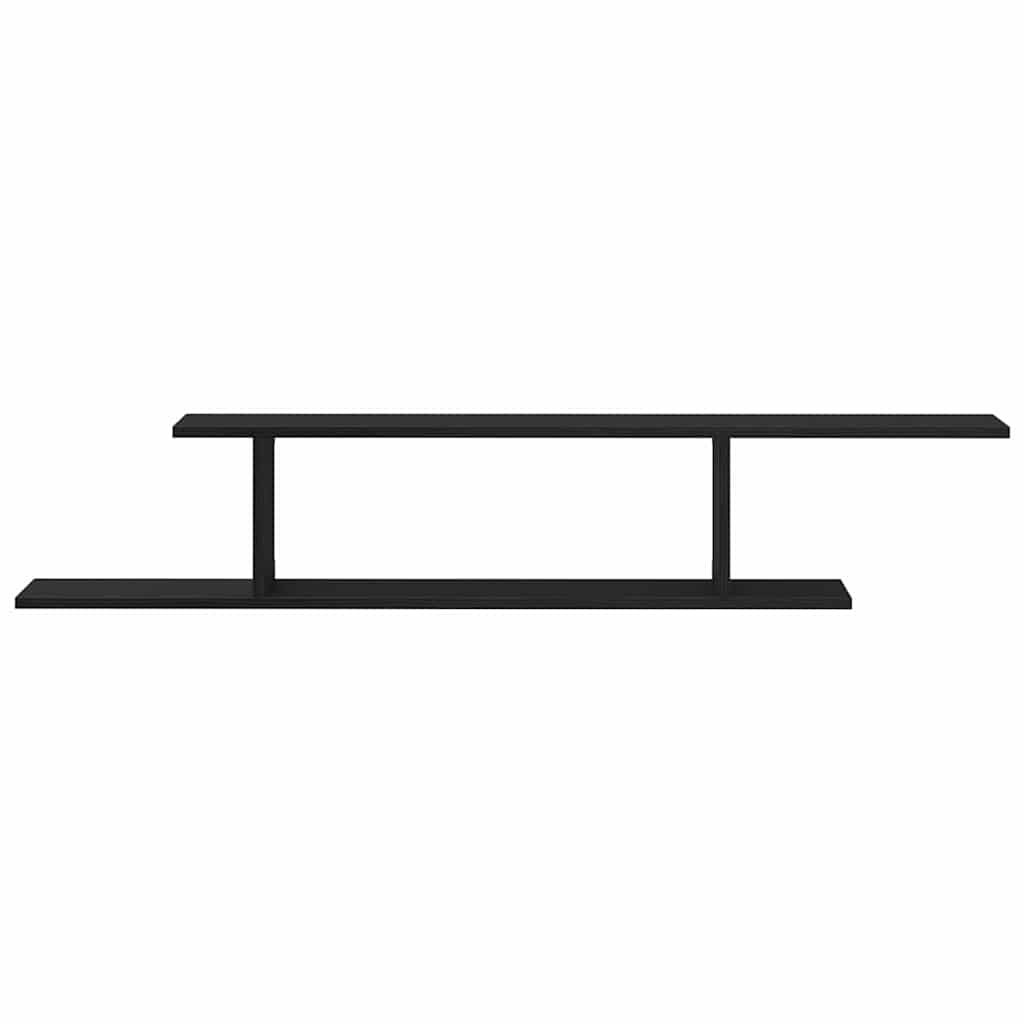 Wandgemonteerde TV Plank met plank Zwart Eiken 125 x 18 x 23 cm is nu te koop bij PeponiXL, paradijselijk wonen!