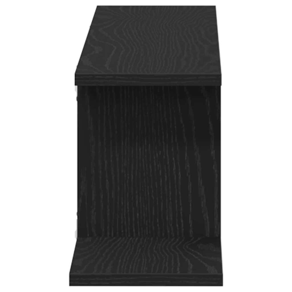 Wandgemonteerde TV Plank met plank Zwart Eiken 125 x 18 x 23 cm is nu te koop bij PeponiXL, paradijselijk wonen!