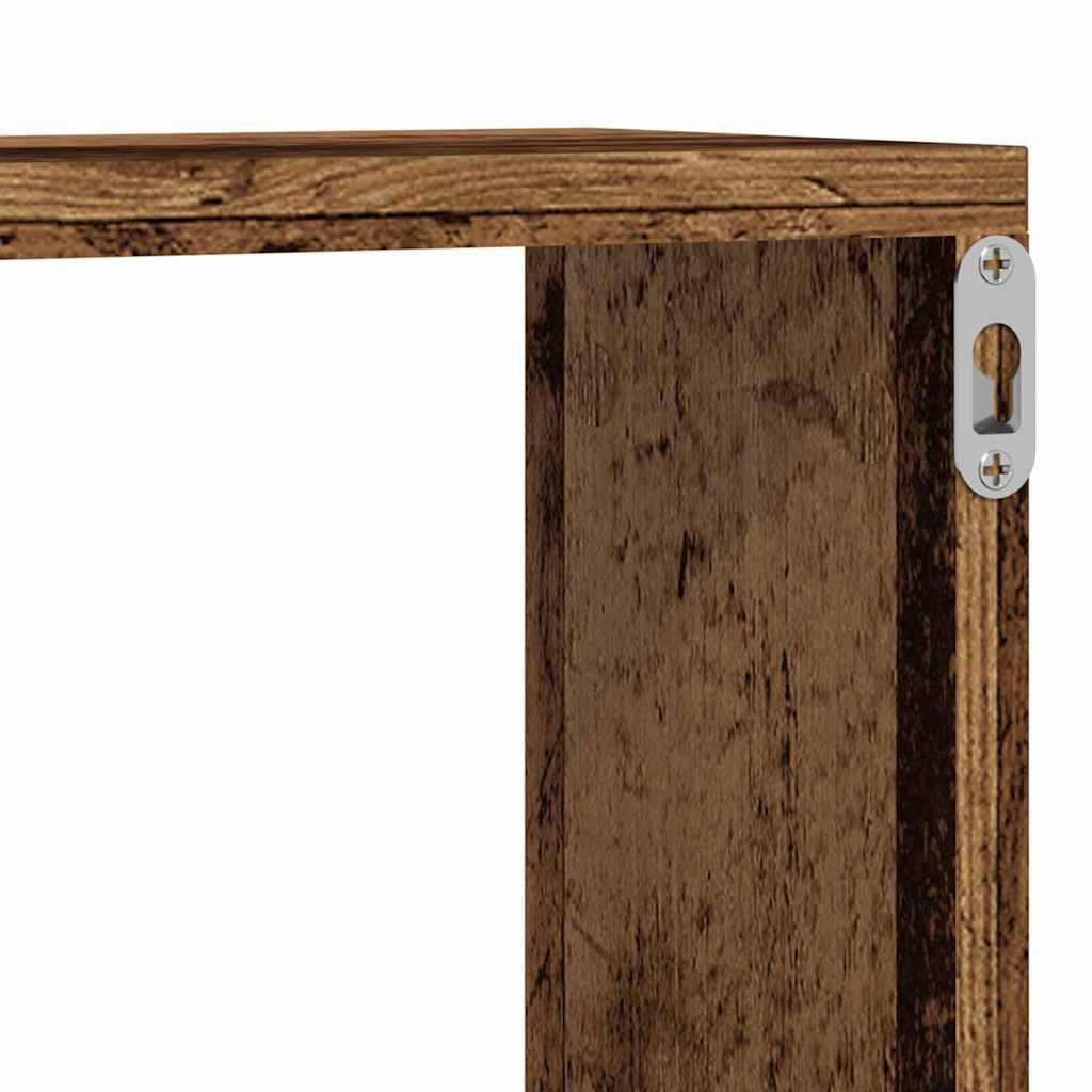 Wandschappen 4 pcs Oudhout 80 x 15 x 26 cm Bewerkt hout is nu te koop bij PeponiXL, paradijselijk wonen!