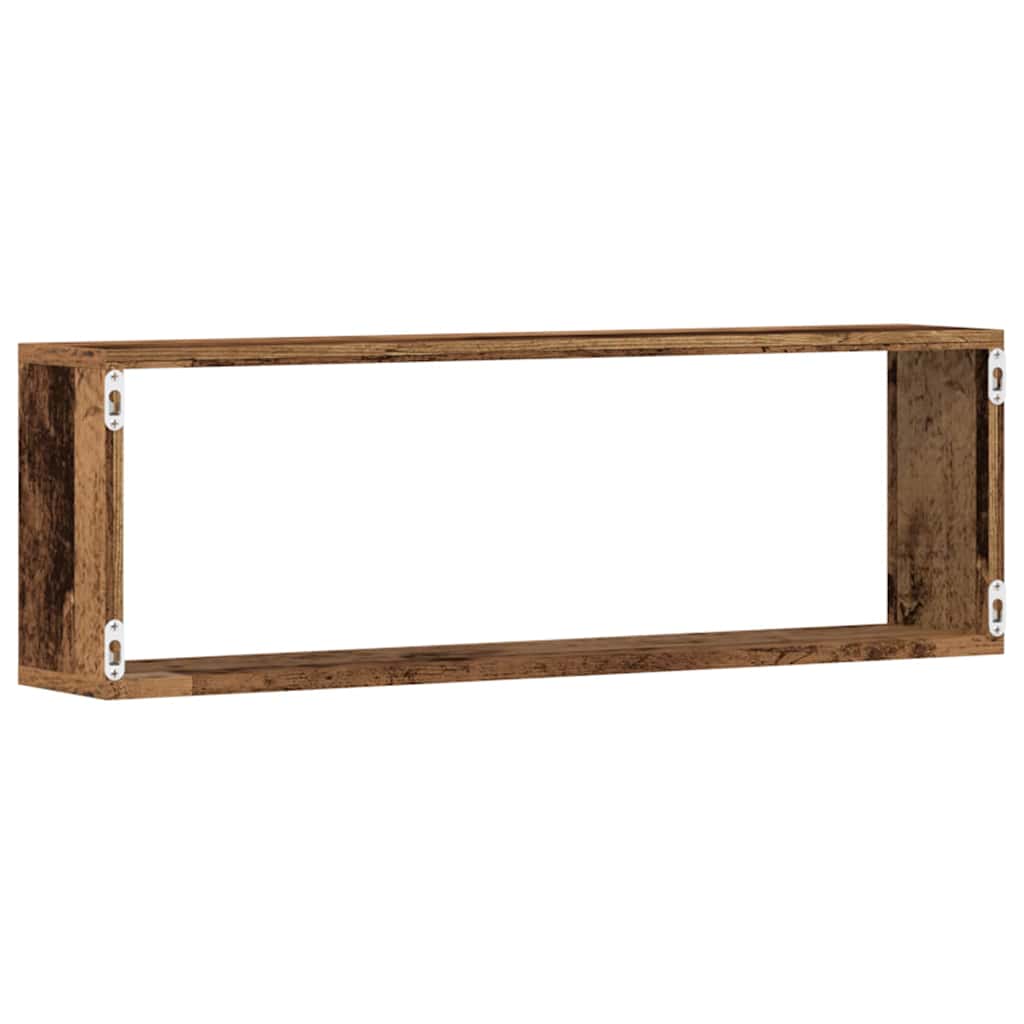 Wandschappen 4 pcs Oudhout 80 x 15 x 26 cm Bewerkt hout is nu te koop bij PeponiXL, paradijselijk wonen!
