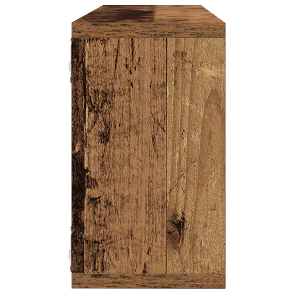 Wandschappen 4 pcs Oudhout 80 x 15 x 26 cm Bewerkt hout is nu te koop bij PeponiXL, paradijselijk wonen!