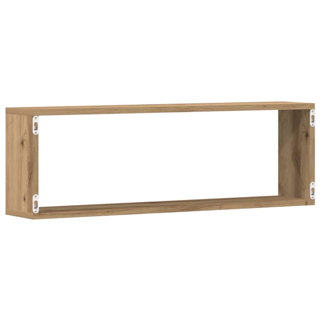 Wandschappen met plank 2 pcs Ambachtelijk eiken 80 x 15 x 26 cm is nu te koop bij PeponiXL, paradijselijk wonen!