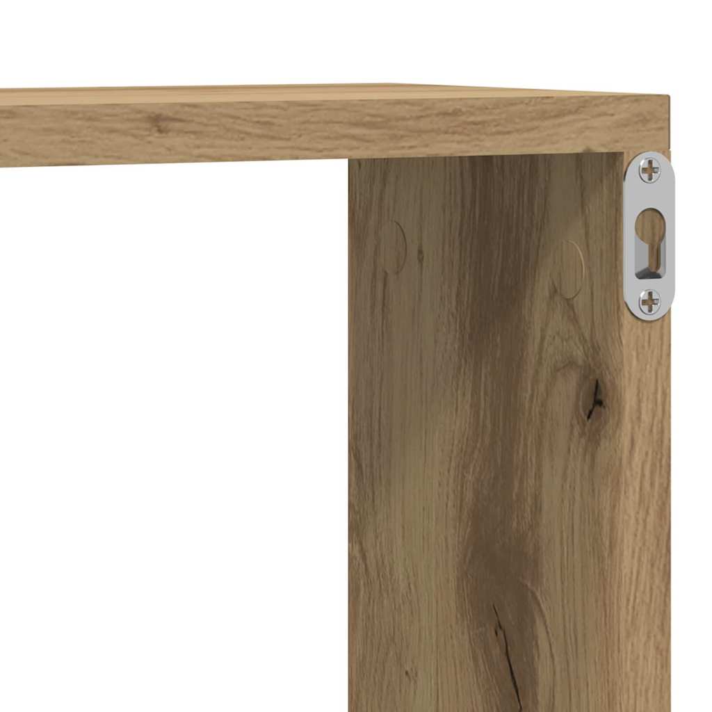 Wandschappen met plank 4 pcs Ambachtelijk eiken 80 x 15 x 26 cm is nu te koop bij PeponiXL, paradijselijk wonen!