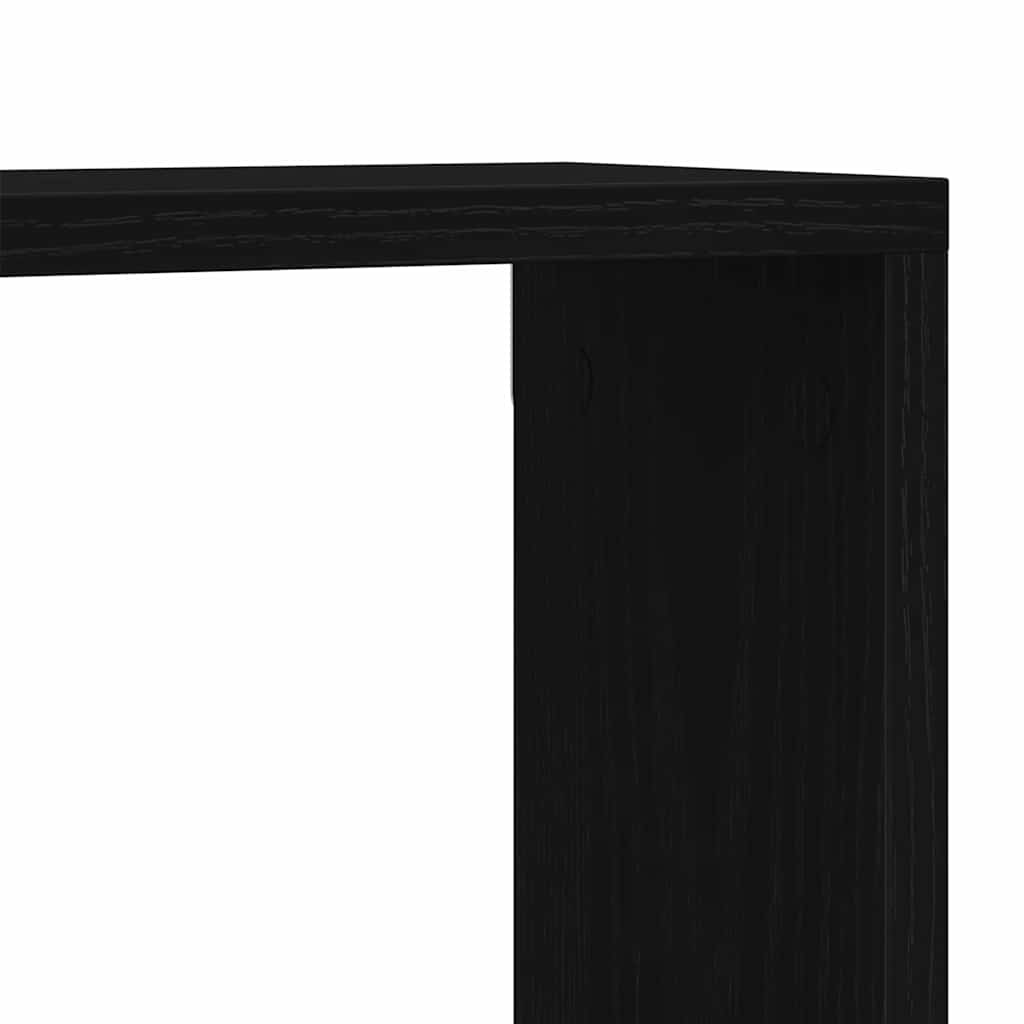 Wandplank met plank Zwart Eiken 78 x 15 x 93 cm Bewerkt hout is nu te koop bij PeponiXL, paradijselijk wonen!
