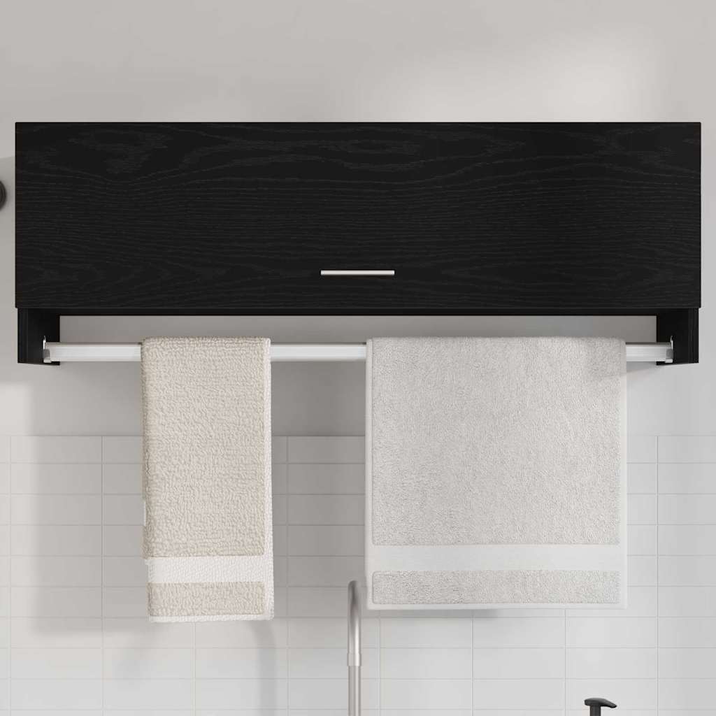 Kledingkast Zwart Eiken 100 x 32,5 x 35 cm Bewerkt hout is nu te koop bij PeponiXL, paradijselijk wonen!